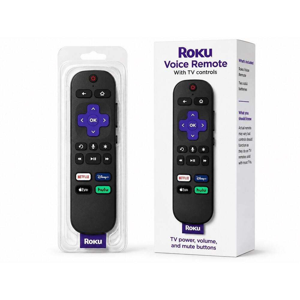 NEW Roku Voice Remote-Compatible with All Roku Models (Channel Shortcuts Vary)